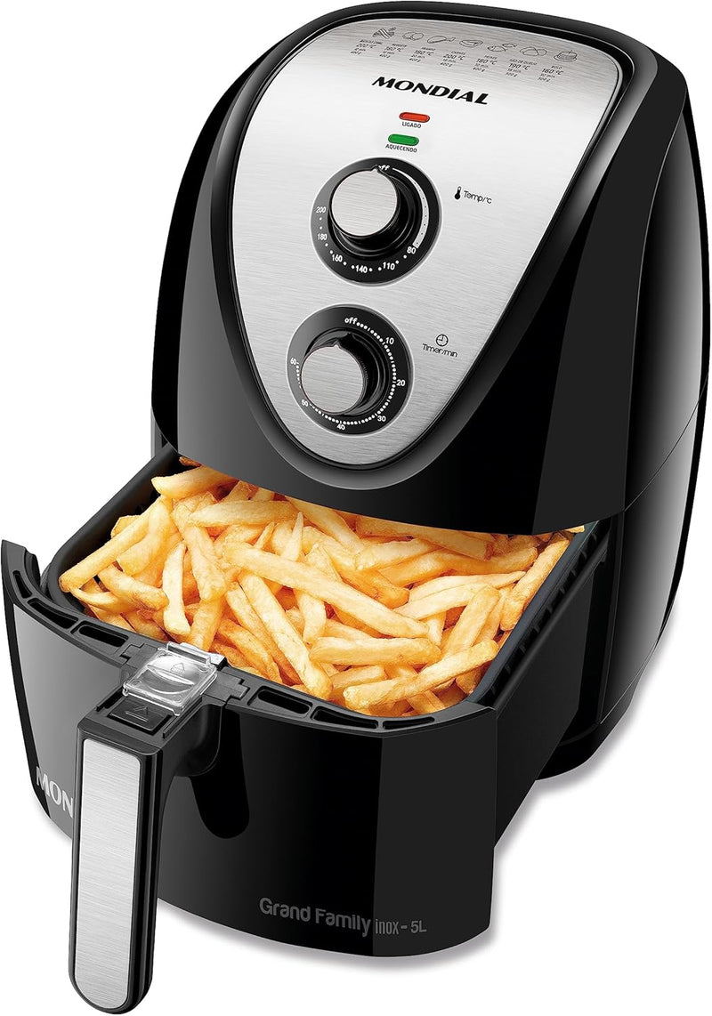 Fritadeira Sem Óleo Air Fryer 5L, Mondial, 1900W