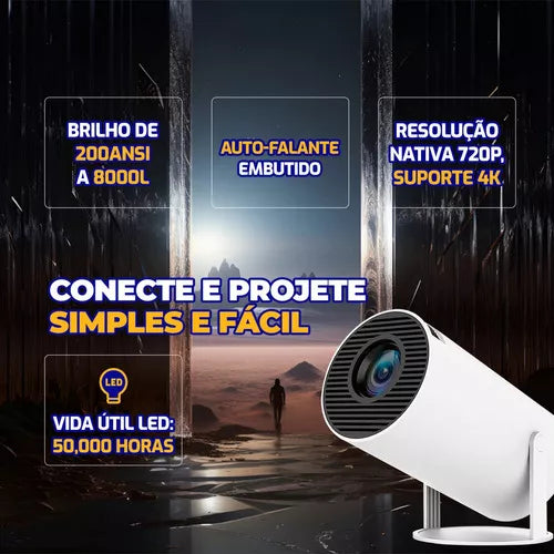 Projetor Portátil HY3OO Pro 4K